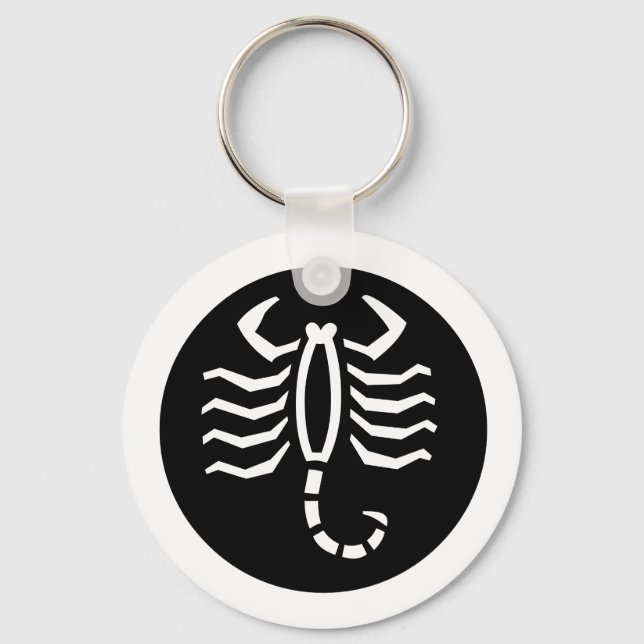Font Zodiac: SCORPIO + your Colours & Ideas Key Ring (Front)
