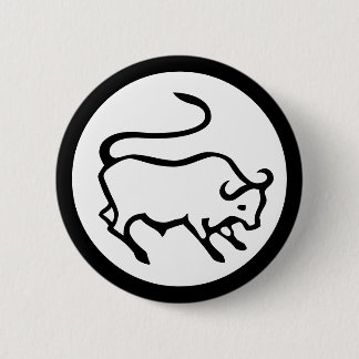 Font Zodiac: TAURUS + your Colours & Ideas 6 Cm Round Badge