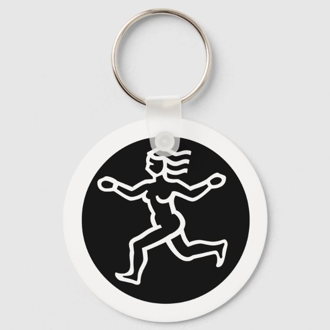 Font Zodiac: VIRGO + your Colours & Ideas Key Ring (Front)