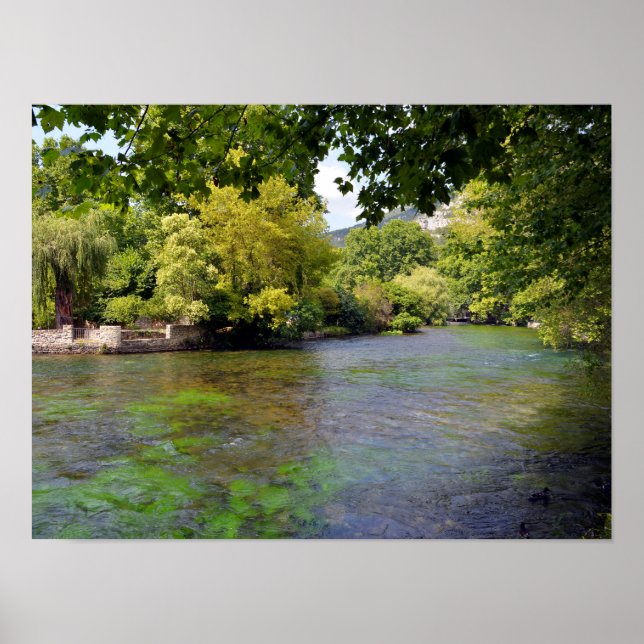 Fontaine de Vaucluse in France Poster (Front)