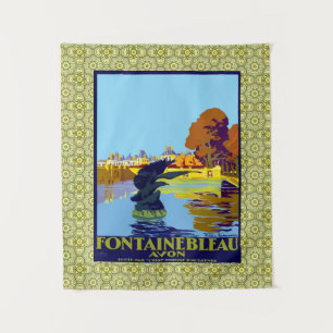 Fontainebleau Avon France French Travel Poster  Tapestry
