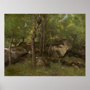 Fontainebleau - Jean-Baptiste- Corot Fine Art Poster