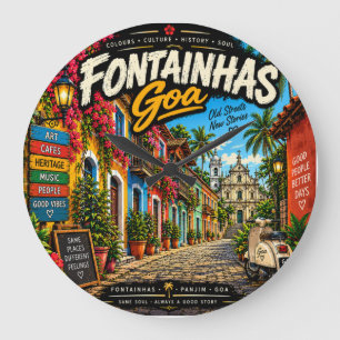 Fontainhas large clock