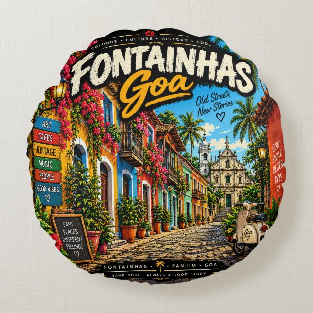 Fontainhas  round cushion (Front)
