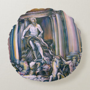 Fontana Di Trevi, Roma, Italy Round Cushion