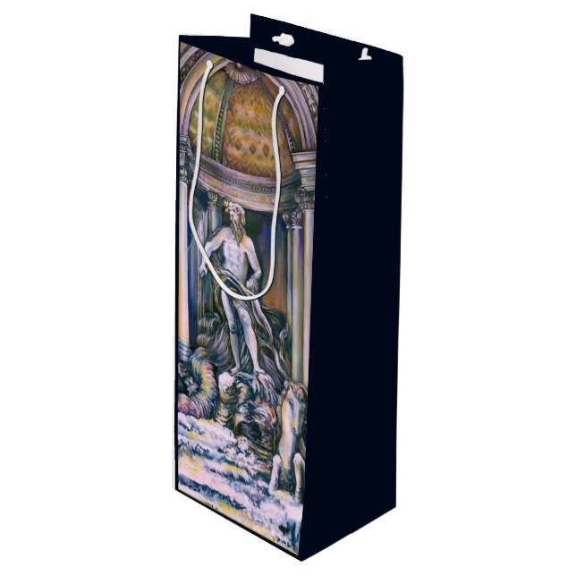 Fontana Di Trevi, Roma Wine Gift Bag (Front Angled)