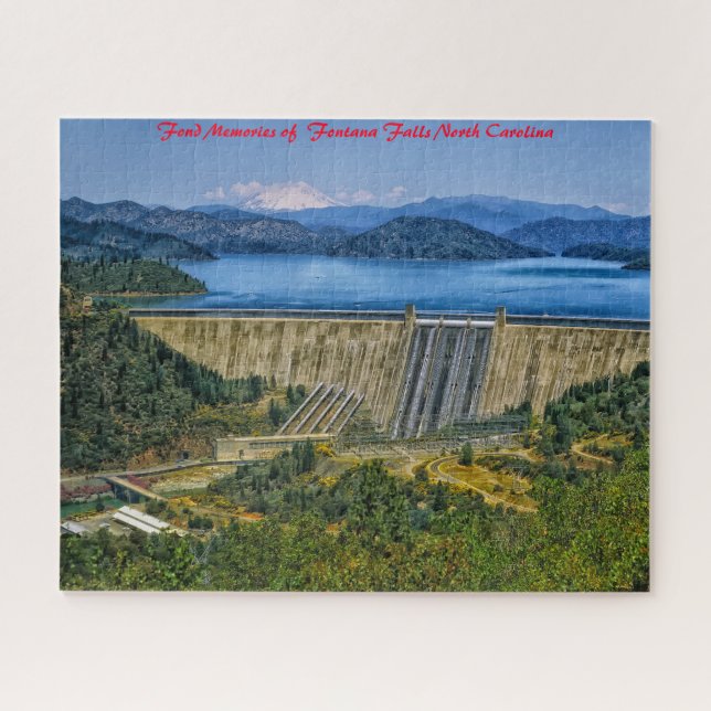Fontana Falls North Carolina. Christmas Greetings  Jigsaw Puzzle (Horizontal)