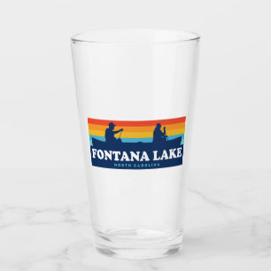Fontana Lake North Carolina Canoe Glass