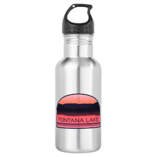 Fontana Lake North Carolina Red Sunrise 532 Ml Water Bottle