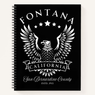 Fontana San Bernardino County California Vintage Notebook