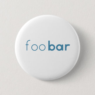 Foo Bar Minimalist Design 6 Cm Round Badge