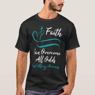 Food Allergies Awareness Christian Cross Support T T-Shirt