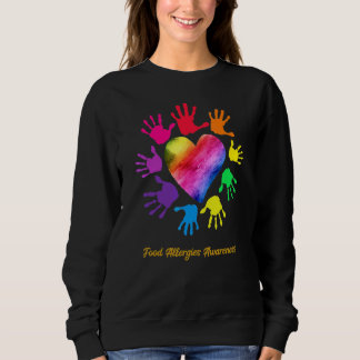 Food Allergies Awareness Hands Food Allergies Sweatshirt