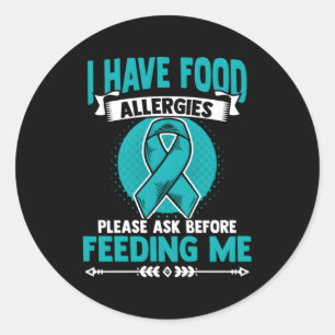 Food Allergies Food Disease Allergic Food Allergy  Classic Round Sticker