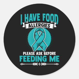 Food Allergies Food Disease Allergic Food Allergy Classic Round Sticker