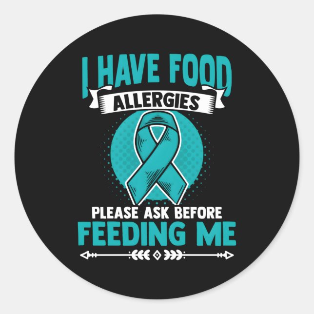 Food Allergies Food Disease Allergic Food Allergy  Classic Round Sticker (Front)