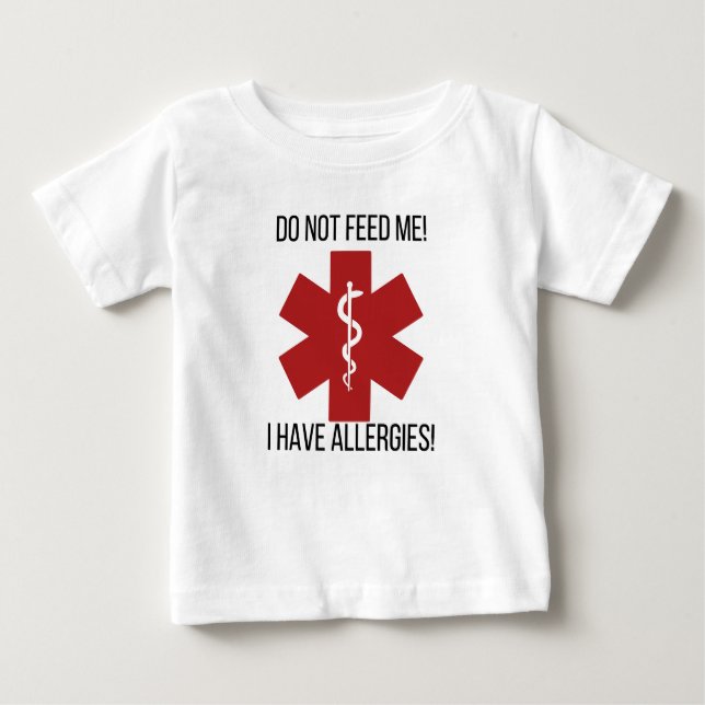 Food allergies toddler and baby t-shirt (Front)