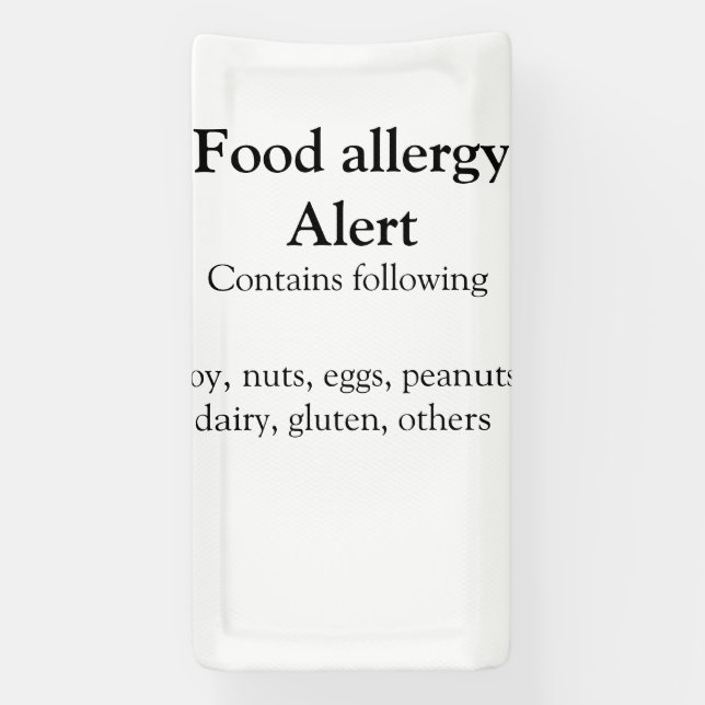 Food allergy alert add name text food items invita banner (Vertical)