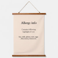 Food allergy alert add name text food items invita