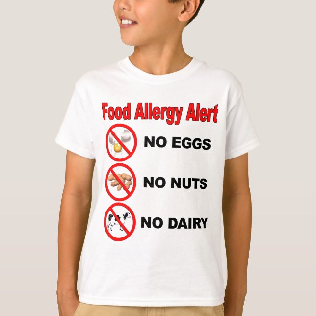 Food Allergy Alert - Back Logo T-Shirt (Front)
