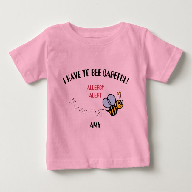 Food Allergy Alert Bumble Bee Shirt (Front)