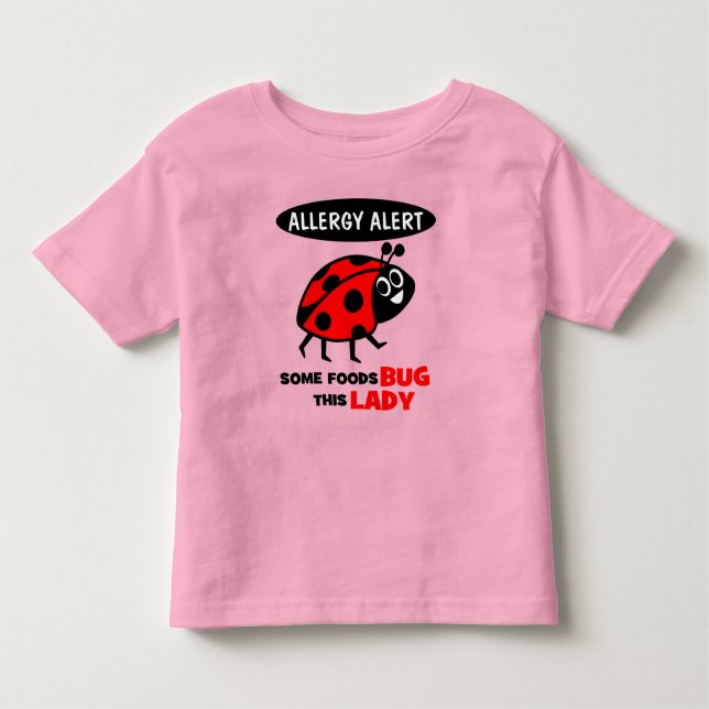 Food Allergy Alert Ladybug Shirt (Front)