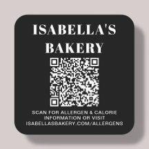 Food Allergy Calorie Information QR Code