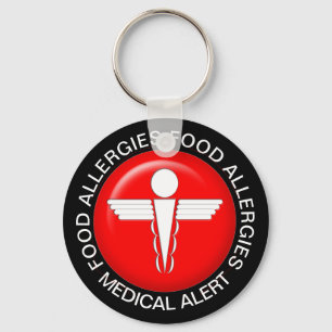 Food Allergy Medical Alert Key Chain 