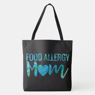 Food Allergy Mum Watercolor Typography Awareness Tote Bag