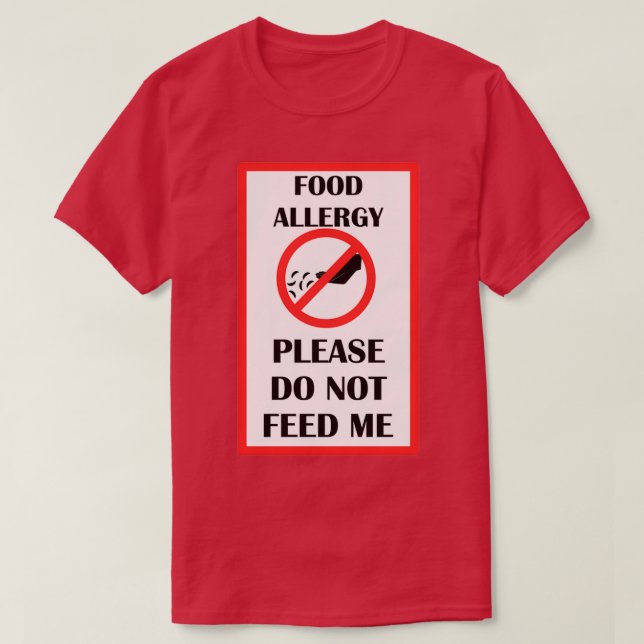 Food Allergy  T-Shirt (Design Front)