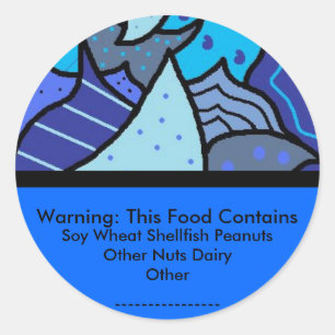 Food Allergy Warning Sticker