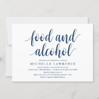 Food and Alcohol, Modern Bridal Shower Celebration