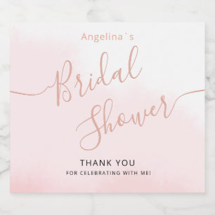Food and Beverage Label Set bridal shower.