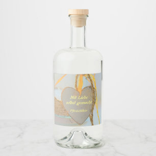 Food and drink labeling liquor bottle label