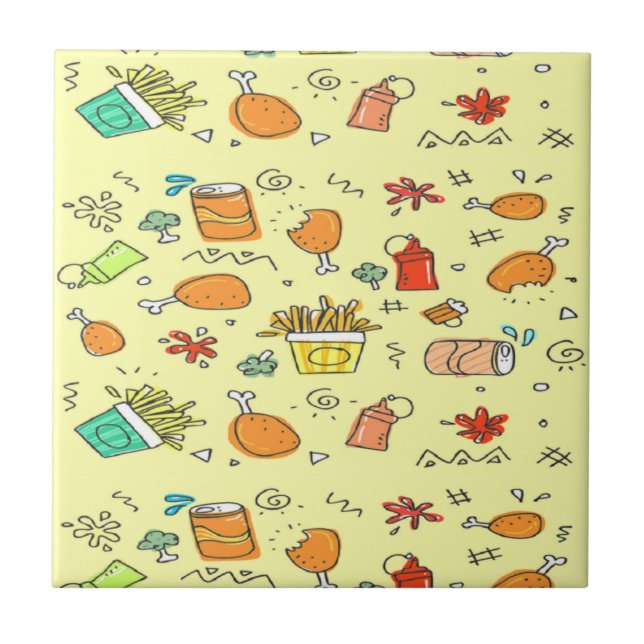 Food and drink pattern tile (Front)