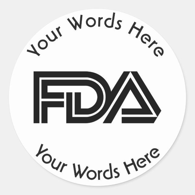 Food and Drug Administration FDA Custom Sticker (Front)