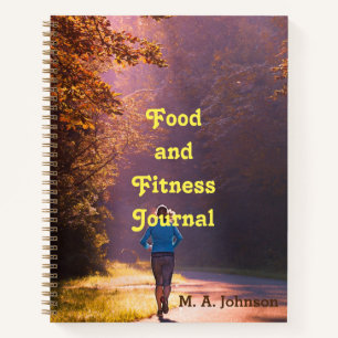 Food and Fitness Journal Personalised Notebook