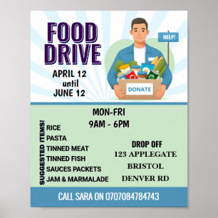 Food Bank Donation   Customisable Design for Poster