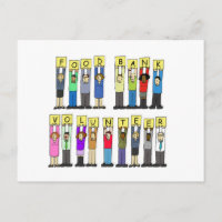 Food Bank Volunteer, Cartoon Group.
