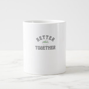 Food Better Together Chips Guac Text Graphic Style Large Coffee Mug