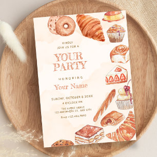 Food bread pastry art invitation