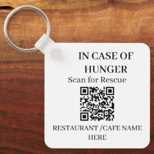 Food Business Marketing Tool QR CODE Key Ring