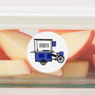 Food cart cartoon illustration