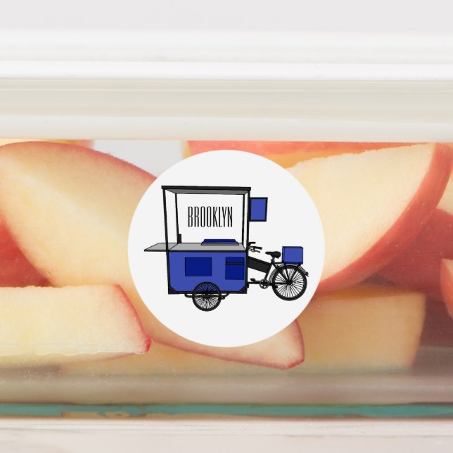 Food cart cartoon illustration (Affixed)