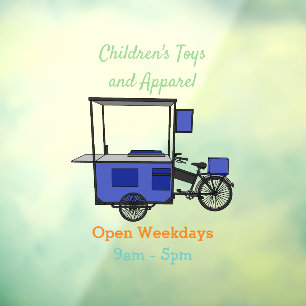 Food cart cartoon illustration