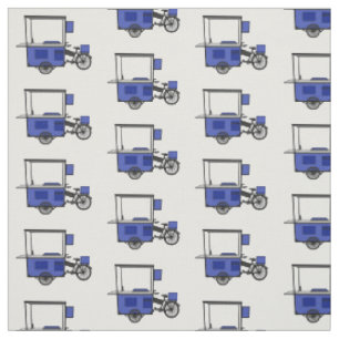 Food cart cartoon illustration fabric