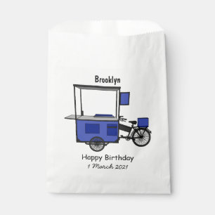 Food cart cartoon illustration favour bags