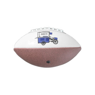 Food cart cartoon illustration football