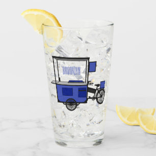 Food cart cartoon illustration glass