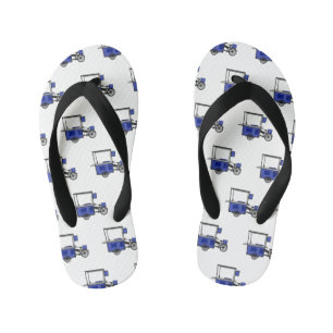 Food cart cartoon illustration kid's jandals
